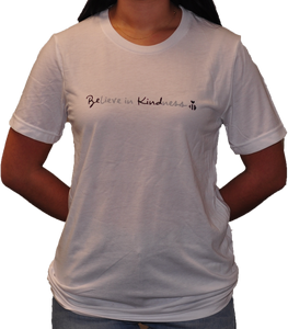 Believe in Kindness White Short Sleeve Shirt - Adult