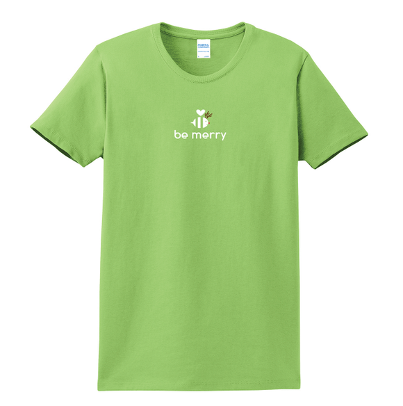 Be Merry Green Holiday Short Sleeve Shirt - Adult