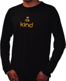 BE KIND Black and Gold Long Sleeve Shirt - Adult