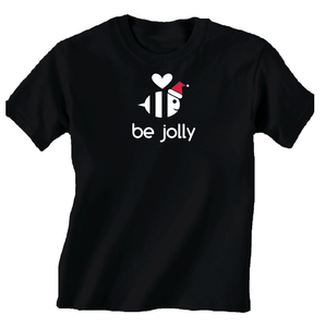 Be Jolly Black Holiday Short Sleeve - Youth